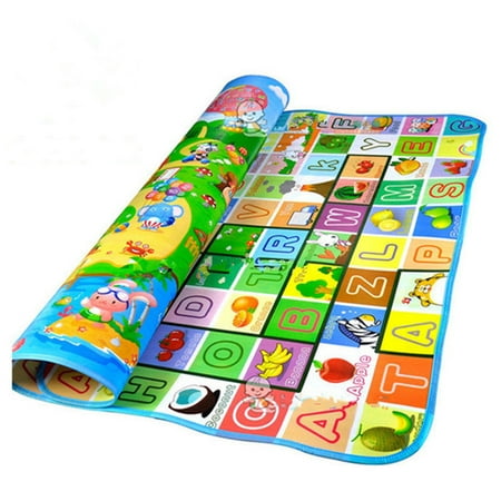 

Baby Crawling Double-Sided Foam Waterproof Play Mat Game Mat with Drawing Alphabet Figures Animals Pattern