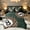 Green Brown, variant on Feelyou Retro Lucky 8 Ball Twin Bedding for Girls, Leopard Print Billiards Bedding Comforter Set, Red Black, Black Reversible, 7 Pieces