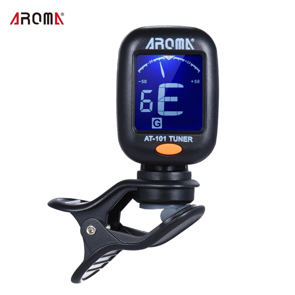 ouying1418 AT-101 AROMA Mini Clip Type Guitar Instrument Tuner Guitar Bass Clip Tuner 