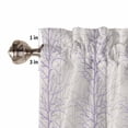 thumbnail image 5 of Tier Curtains 45 Inches Long, Purple Botanical Window Treatment Curtain Drapes, Farmhouse Spring Summer Branch Window Half Privacy Curtains for Bedroom Bathroom, 42"x45", 2 Panels, 5 of 7