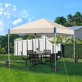 thumbnail image 2 of Aoodor 10' x 10' Pop-Up Canopy Tent with Roller Bag, Outdoor Portable Instant Shade-Brown, 2 of 13