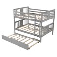 thumbnail image 4 of Gray Double Full Size Over Twin Trundle Bunk Bed, 4 of 8