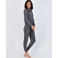 thumbnail image 5 of Real Essentials 4 Piece: Women's Long Sleeve Pullover Hoodie Henley Sweatshirt & Jogger Set- Athletic Lounge Sweatsuit, 5 of 7