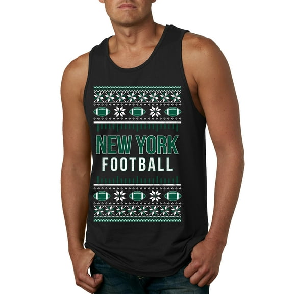 Wild Bobby City of New York NY American Football Fantasy Fan Sports Men Tank Top, Black, Small