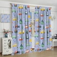 thumbnail image 2 of Kids Car Curtains, Colorful Cute Cartoon Car Country Traffic Road Print Blackout Rod Pocket Window Treatments Drapes for Nursery Bedroom Living Room 42" W X 54" L, 2 of 6