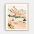 thumbnail image 2 of Pastel Journey - India Illustration Vintage Landscape Desert Retro Travel Poster Minimalist Boho Unframed Wall Art Print 9 x 12 inches, 2 of 13