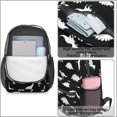 thumbnail image 4 of Dinosaur and Palm Black Pattern 17" School Backpacks for Teens,Waterproof Oxford Fabric,S-Shape Padded Straps for School,Travel,Hiking,Camping, 4 of 6