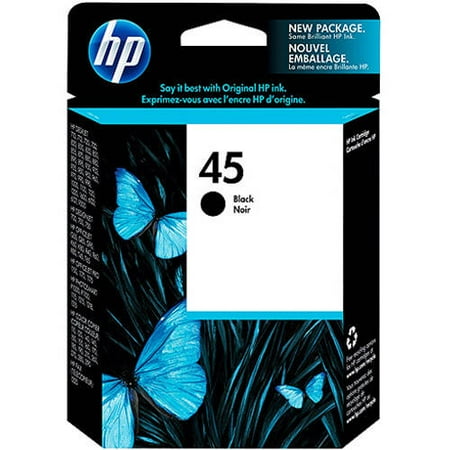 HP 45 Black Inkjet Print Cartridge, (51645A)