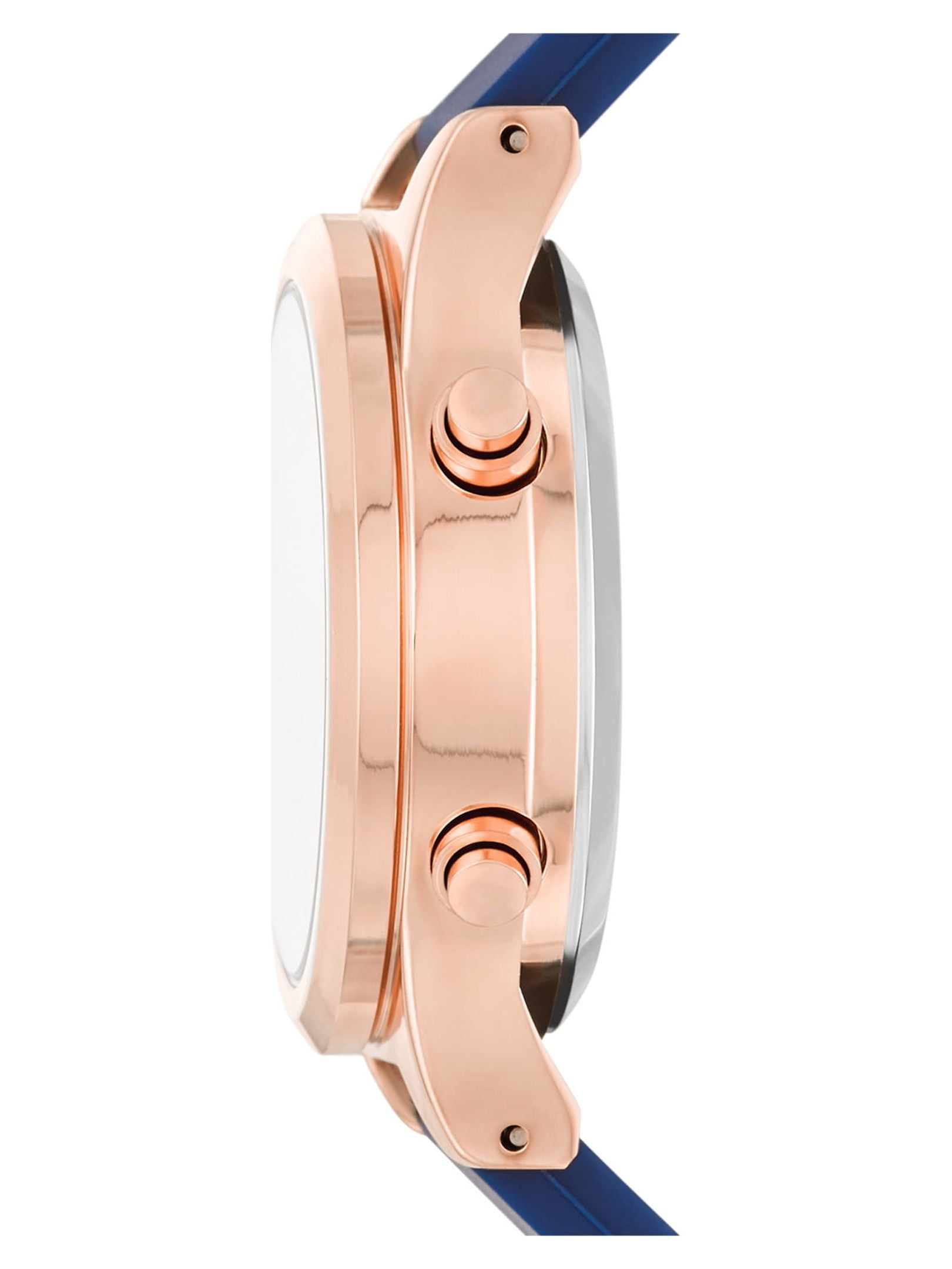 Time and Tru Womens Digital Wristwatch Rose Gold Tone Round