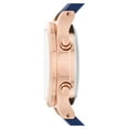 Time and Tru Women's Rose Gold Tone Digital Watch with Navy Silicone