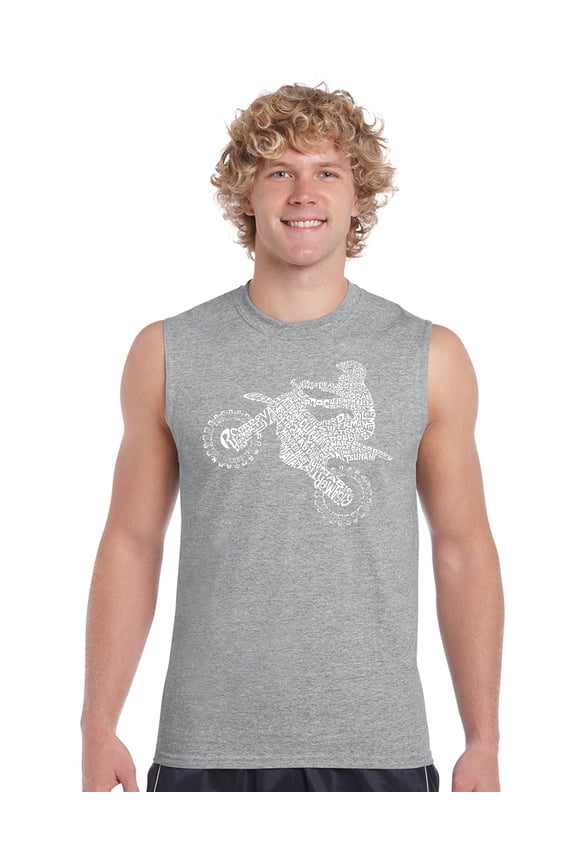 Men's Word Art Sleeveless T-shirt - Freestyle Motocross - FMX