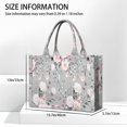 thumbnail image 3 of Large Capacity Tote Bag,Pioneer Flower Floral Print Pattern Handbag Fashion Luxury Tote Bag,15.7"x13"x 5.1" Inches,Laptop Compatible, 3 of 6
