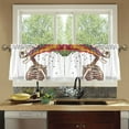 thumbnail image 4 of Yayeee Kitchen Curtains Tier Set of 2 Light Filtering 57"x36" Over Sink Window Panels, Colorful Skeleton, 4 of 7