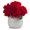 Red, variant on Enova Home Mixed Artificial Silk Hydrangea and Roses Faux Flowers Arrangement in Ceramic Pot for Home Office Wedding Decoration (Red)