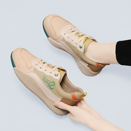New Women s Shoes Low-top Platform Sole Casual Leather Patchwork Breathable Wear-resistant Four Seasons New Women s Shoes Low-top Platform Sole Casual Leather Patchwork Breathable Wear-resistant Four Seasons