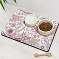 thumbnail image 3 of Vibrant Paisley Design Pet Food Mat - Waterproof Dog Bowl Mat with Ethnic Ornament, Absorbent Sponge Core and Rubber Base, 3 of 5