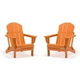thumbnail image 6 of Westin Outdoor Braxton Folding Plastic Adirondack Chair (Set of 2), Orange, 6 of 16