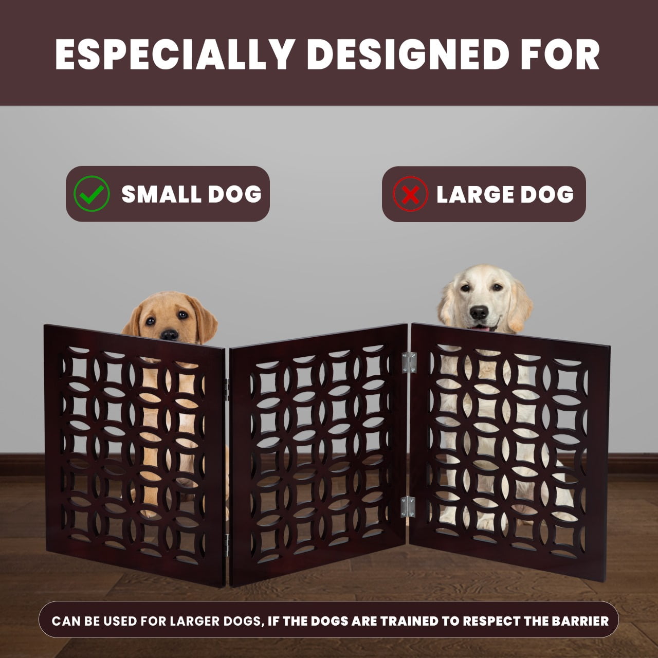 Freestanding Wooden Pet Gate