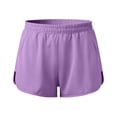 thumbnail image 3 of Guluxicc Women's Athletic Shorts with Pockets Elastic Waist Straight Leg Running Performance Short Trousers for Everyday Gym Workout, 3 of 6