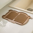 thumbnail image 3 of Kitchen Dish Drying Board, 13.78X10inch Countertop Dish Drain Board, Silicone Dish Drying Mat, Heat Resistant Kitchen Trivet Mat, Dish Rack Drip Tray Drain Board, Non-Slip Draining Trivet, 3 of 8