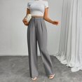 thumbnail image 3 of High Waisted Work Pants for Women Business Casual Outfits Office Dressy Pants Trousers with Pockets Wide-Leg Pants, 3 of 4