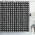 thumbnail image 1 of Ambesonne Abstract Shower Curtain, Grunge Moon Shaped Circles, 69"Wx70"L, Charcoal Grey and Pale Grey, 1 of 3