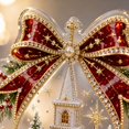 thumbnail image 4 of Diy Christmas Diamond Painting Kit, Christmas Decorations,Snowman Pearl Bead Painting With Display Frame, Easy 5D Gem Mosaic Art, Ideal Xmas Home Wall Decoration For New Crafters (Christmas Chapel), 4 of 7