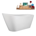 thumbnail image 3 of 60" Streamline B-312-87-CH Soaking Freestanding Tub and Tray With Internal Drain in Polished Chrome, 3 of 10
