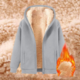 thumbnail image 6 of Women Fleece Coat Winter Warm Casual Long Sleeve Hooded Jackets Plus Size Fall Winter Cardigan Plush Warm Outwear, 6 of 7
