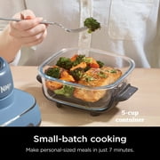 Ninja Crispi Glass Air Fryer 4-Qt, 3-in-1, Air Fry Recrisp, Portable, Dishwasher Safe, FN100ND Blue
