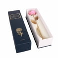 Ejoyous 24K Gold Dipped Real Flower Leaves, Romantic Golden Rose Pink
