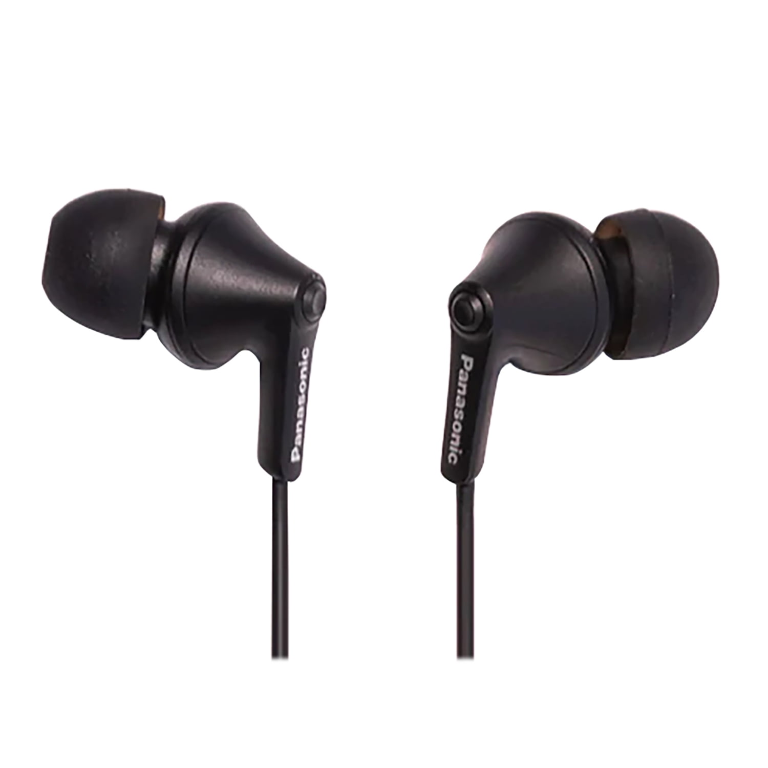 Panasonic ErgoFit Earbud Headphones with Microphone and Neodymium Drivers, RP-TCM125 (Matte Black), RP-TCM125-KA