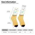 thumbnail image 2 of Picia White Ice Cream Print Athletic Socks for Men & Women – Cushioned Moisture-Wicking Crew Socks for Sports, Running, and Training, Soft & Breathable Size 5-11, 2 of 6