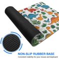 thumbnail image 6 of Long Mouse Pads for Desk,White Colorful Dinosaurs Jungle Pattern Desk Mats on Top Of Desks, Desk Mouse Pad Extra Large with 3mm Non-Slip Base and Stitched Edge for Gaming,Office,Work,Home 47.3"x23.6", 6 of 6