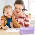 thumbnail image 6 of Rirool Large Capacity Pencil Case with Initial Letter, Expandable Pencil Pouch with Zipper, Cute Aesthetic Pen Bag for School Supplies, Kids Teen Girls Adults Purple, 6 of 6