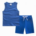 thumbnail image 4 of HCNTES Boys Athletic Shorts and Performance T-Shirt Crew Neck Clothes Set Spring Summer Kids Outfit Children's World Cup Clothing 5T 6T 7T 8T 9T 10T 11T 12T(H03-Dark Blue,7-8 Years), 4 of 4