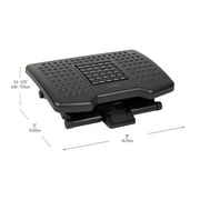 Mind Reader Foot Rest, Under Desk at Work, Ergonomic, Height Adjustable, Office, Plastic