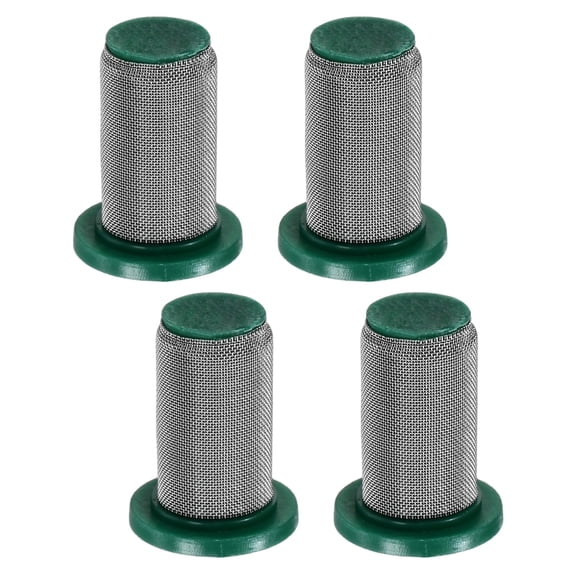 Uxcell 8079-PP-100 Filtros de Boquillas [4PCS] - Filtro de Punta Anti-Goteo con Malla de Acero Inoxidable para Boquilla Teejet - [Plástico Verde]