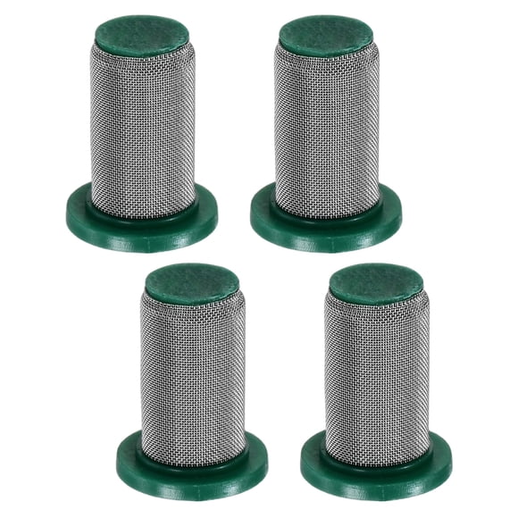 Uxcell 8079-PP-100 Filtros de Boquillas [4PCS] - Filtro de Punta Anti-Goteo con Malla de Acero Inoxidable para Boquilla Teejet - [Plástico Verde]
