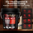 thumbnail image 4 of 4-in-1 Rust Converter & Metal Primer, 34 Fl Oz Black Rust Inhibitor Paint for Metal, Automotive Rust Reformer, Industrial Grade Water Based, Heat Resistance & UV Resistant, 4 of 6