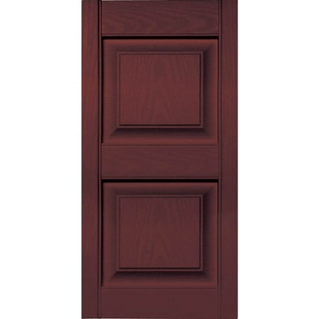 Builders Edge 12W in. Raised Panel Vinyl Shutters