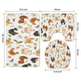 thumbnail image 3 of White Chicken Cartoon Pattern Bathroom Rugs Sets 3 Piece,Toilet Cover Set,Absorbent Non Slip Bathroom Mats Sets with U-Shaped Contour Rug Toilet Rug Set, 3 of 5