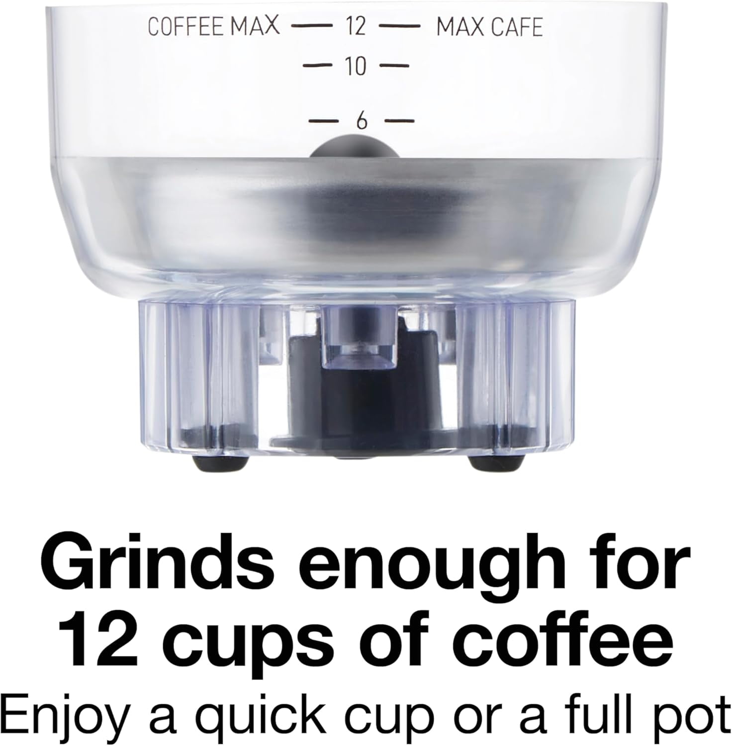 Proctor Silex Sound Shield Electric Coffee Grinder for Quiet Grinding, Stainless Steel Blades, Beans, Spices and More, 12 Cups, Black (80402)