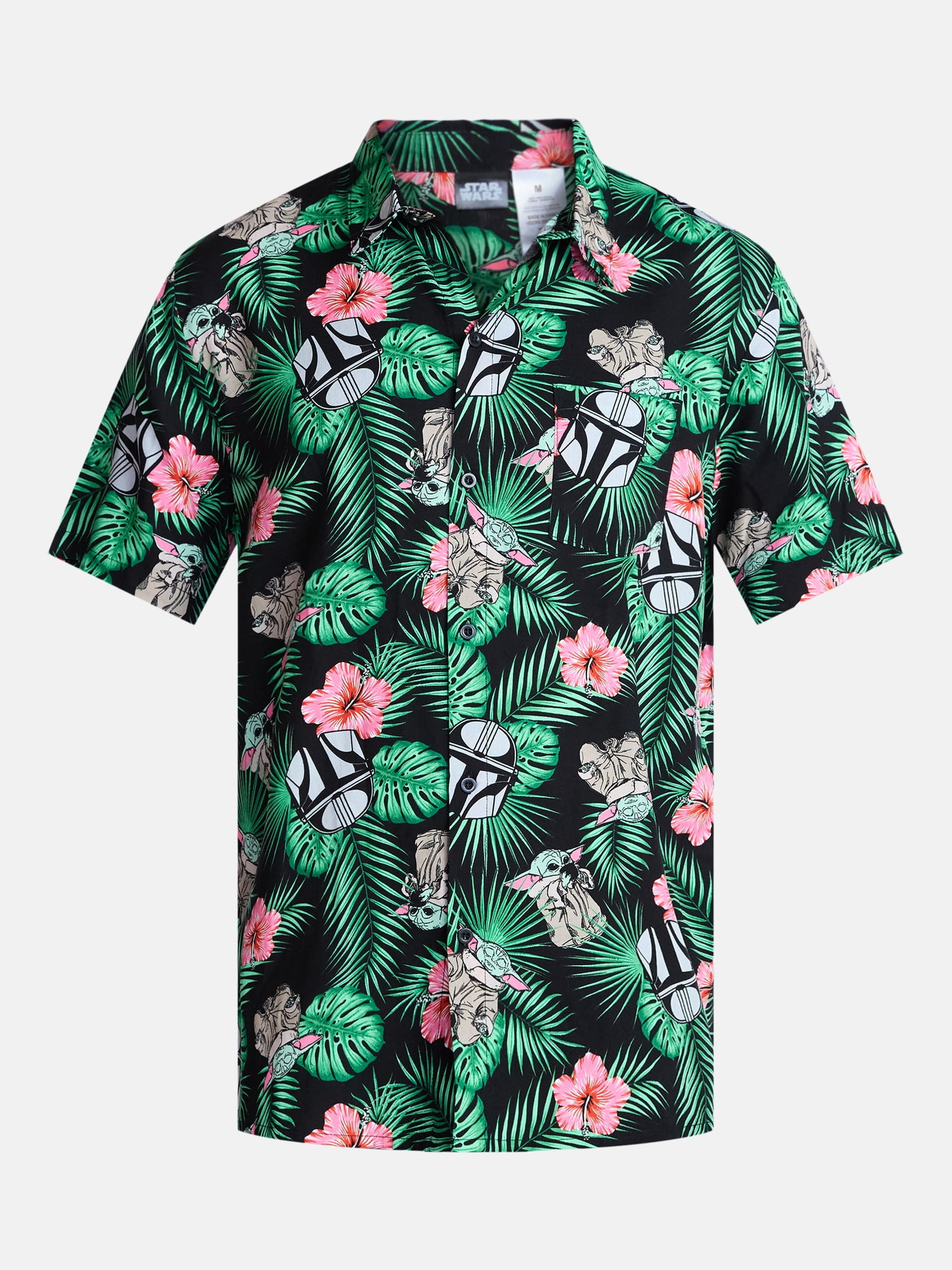 Star Wars The Mandalorian Men's and Big Men's Button Shirt, Sizes XS-5XL
