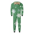 thumbnail image 5 of Odeerbi Matching Family Christmas Pajamas Sets Parent-Child Warm Hooded Jumpsuit Set Xmas Printed Home Wear Loungewear Sleepwear Jammies for Dad, 5 of 7