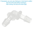 thumbnail image 4 of Uxcell 5/16" Plastic Hose Barb 90 Degree Elbow 5 Pack Barb Fittings 2 Way Equal Barbed Joint Splicer Mender Adapter Union Adapter, 4 of 7