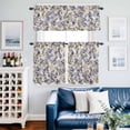 thumbnail image 2 of Vintage Purple Flower Kitchen Curtains Sets for Windows 36 Inch Length, Farmhouse Botanical Floral Retro Rod Pocket Window Treatments Tier Curtains and Valances Set for Bedroom/Bathroom, 2 of 8