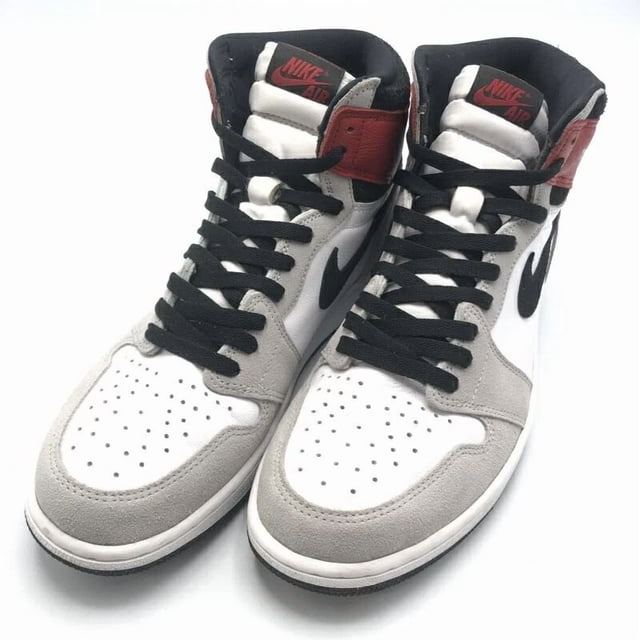 N I-K-E A i r-Jor-dan 1 High OG Wte Black Light Smoke Grey Sneakers 29cm 555088 126 N