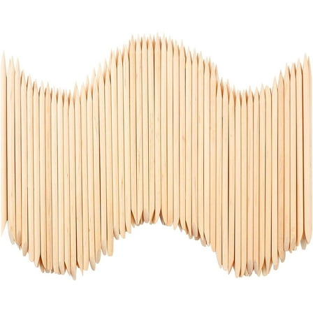300 PCS Wooden Orange Sticks Nail Cuticle Sticks Double Sided Multifunctional Manicure Wood Sticks for Pusher Remover Manicure Art Pedicure 4.5In