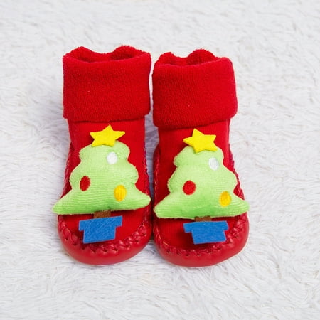 

YOHOME Newborn Baby Boys Girls Christmas Floor Socks Anti-Slip Baby Step